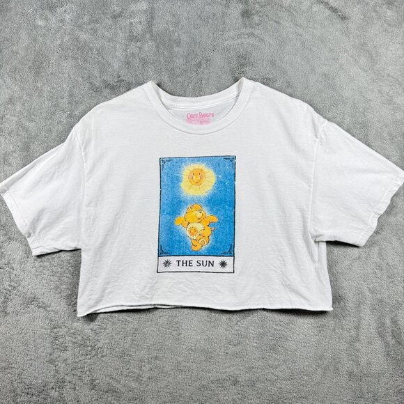 Care Bears The Sun Tarot Graphic Tee Women’s M Cropped Y2K Retro Cartoon - Picture 1 of 8